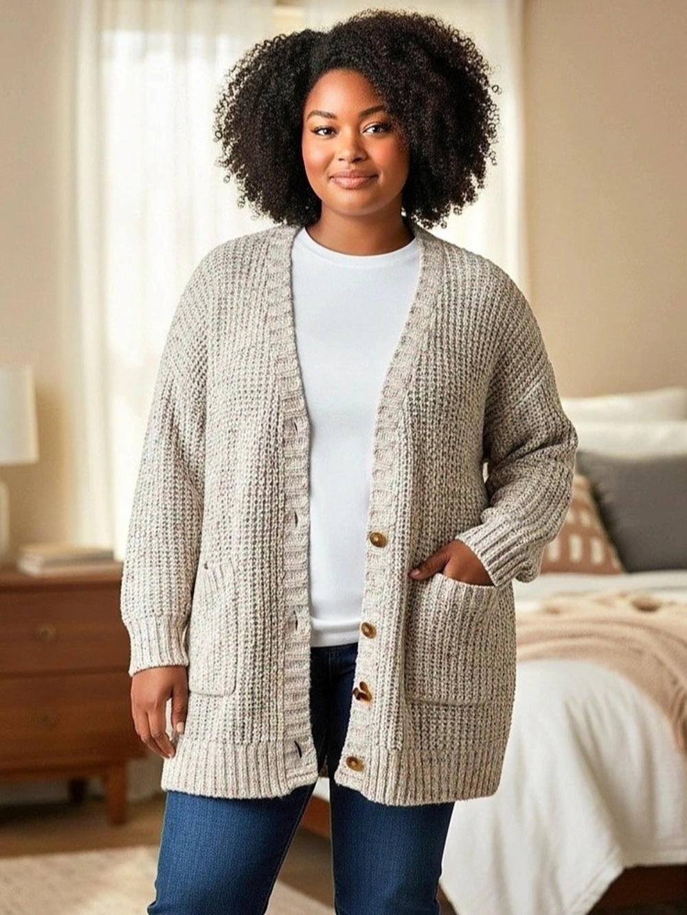 Torrid 4 Multicolor Confetti Knit Button Front Cardigan Sweater Size 4X